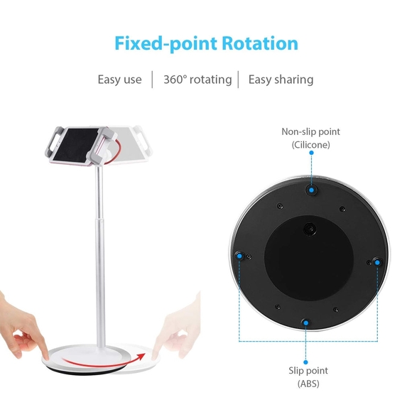 NIB Cell phone and tablet stand, adjustable, silver - Picture 4 of 5